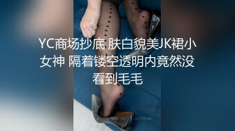 YC商场抄底 肤白貌美JK裙小女神 隔着镂空透明内竟然没看到毛毛