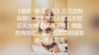 《最新✿新瓜速吃》万元定制网易CC星秀代言人极品天然巨乳女神【66睡不醒】情趣艳舞挑逗，露三点揉奶掰逼紫薇~撸点超高