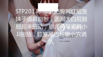 STP20130 丰乳肥臀网红短发妹子道具自慰，圆润大白屁股翘起来扭动，掰穴特写道具小JJ抽插，肛塞尾巴粉嫩小穴诱人