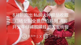 8月新流出 私房大神极品收藏 商场女厕全景后拍系列 裤脚开叉牛仔裤靓妹性感的蜜桃臀